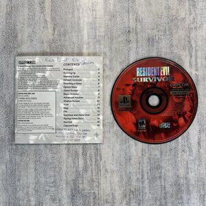 Resident Evil: Survivor (Sony PlayStation 1, 2000) Disc And Manual With No Cover